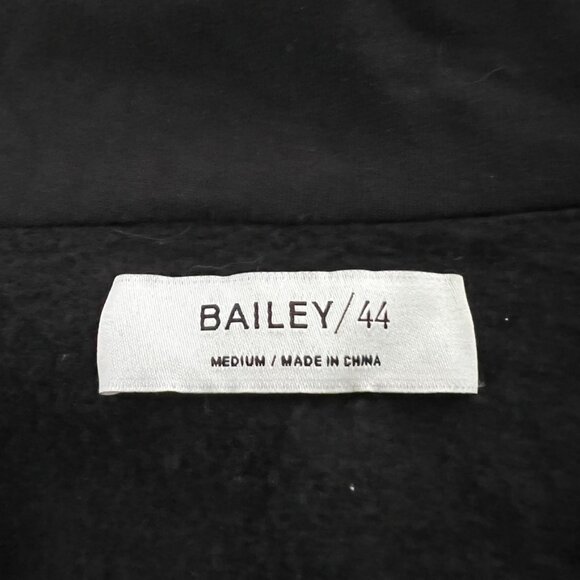 NWOT Bailey 44 Black Jane Knit Blazer Ruched Sleeve Open Front Career M - Picture 6 of 10
